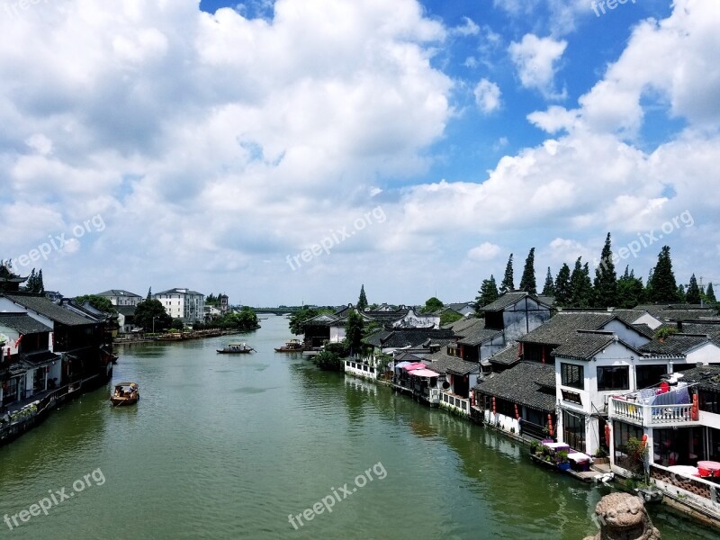 Zhujiajiao The Ancient Town Fresh Waterways Free Photos