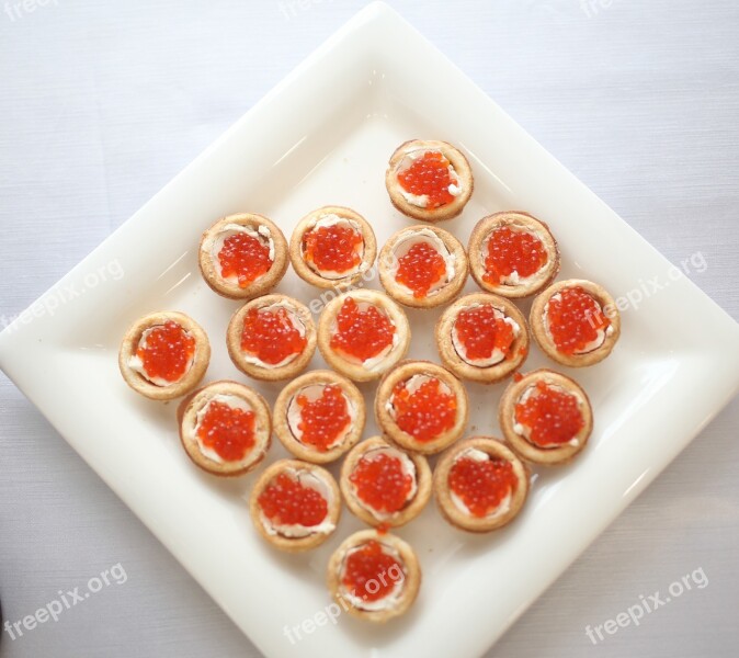 Caviar A Sandwich Food Holiday Plate