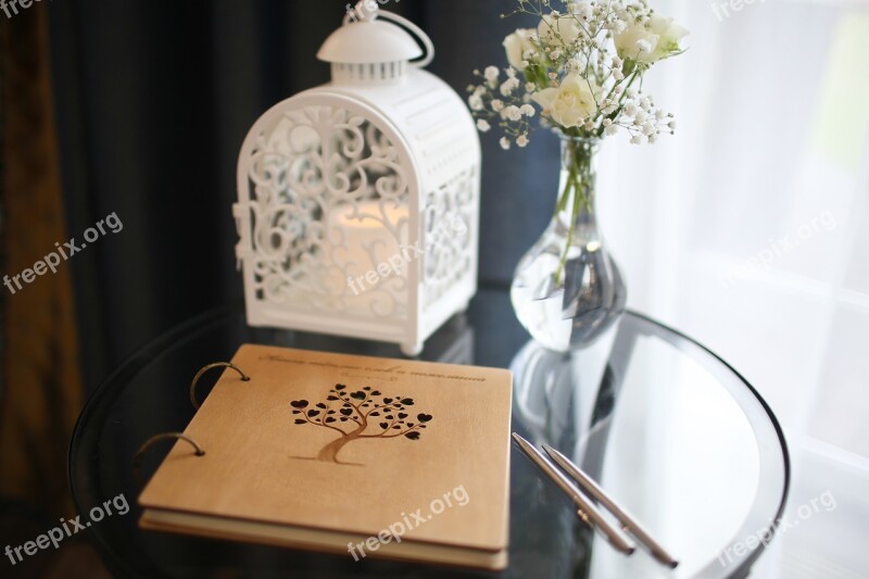 Table Flowers Wedding Bouquet Lantern The Exit Sign