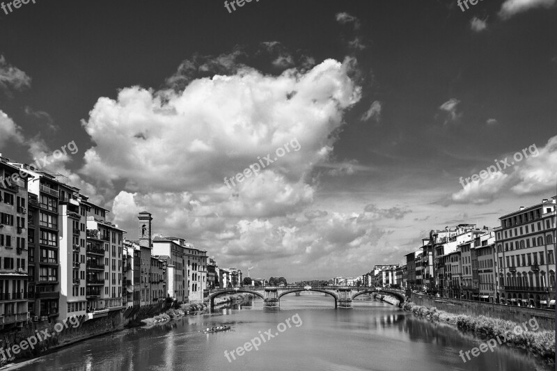 Black An White Florence Fi Firenze Travel