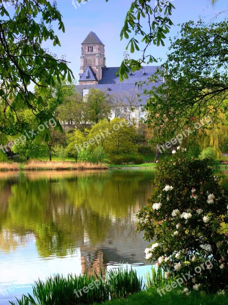 Chemnitz Castle Pond Pond Lake Schlossberg