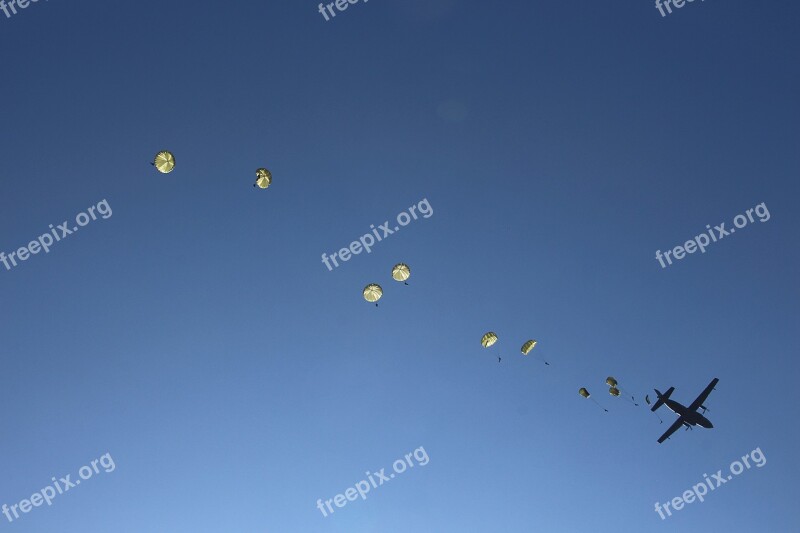 Skydiving Parachutes Bundeswehr Spring Practice Parachutist