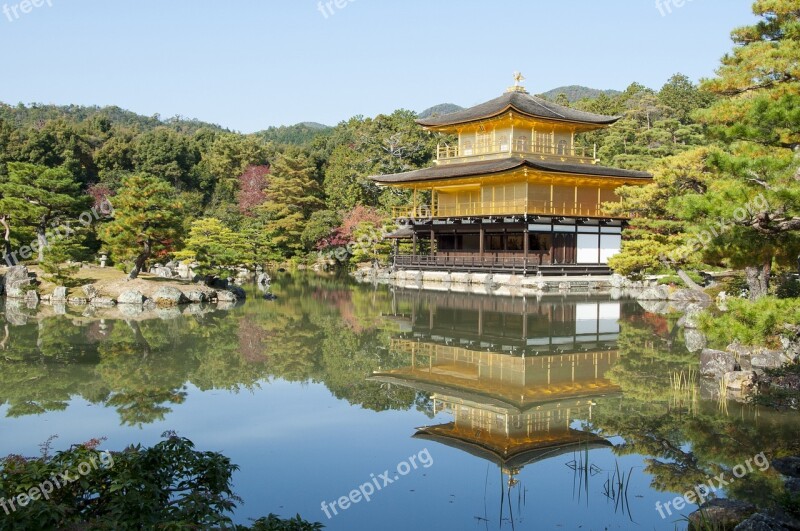 Japan Kyoto Golden Pavilion Ancient Temple