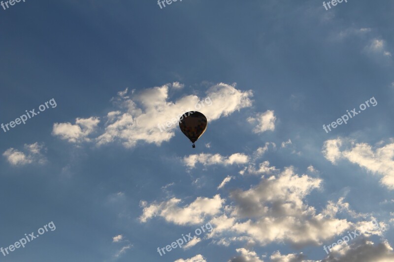 Sky Balloon Colorful Clouds Floating