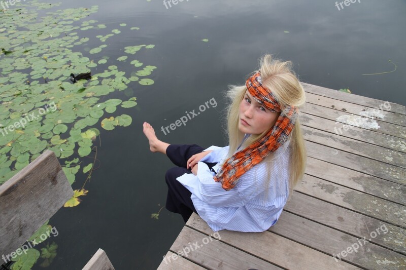 Young Girl Bohemian Blonde Wall Fashion