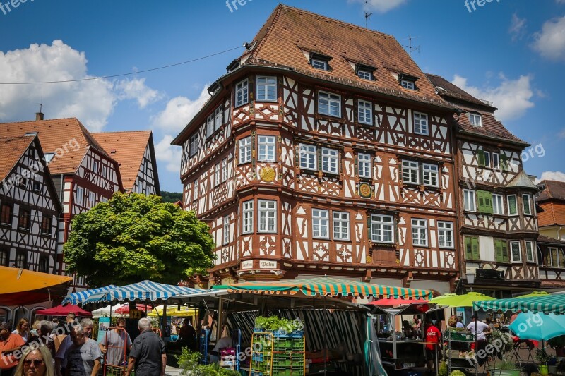 Mosbach Marketplace Neckar-odenwald Odenwald Truss