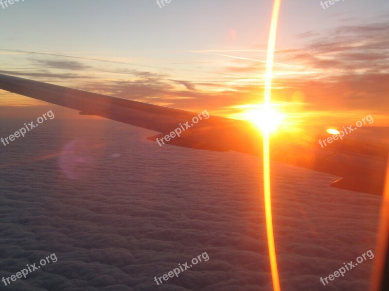 Sunrise Airplane Aircraft Window Flying Jets