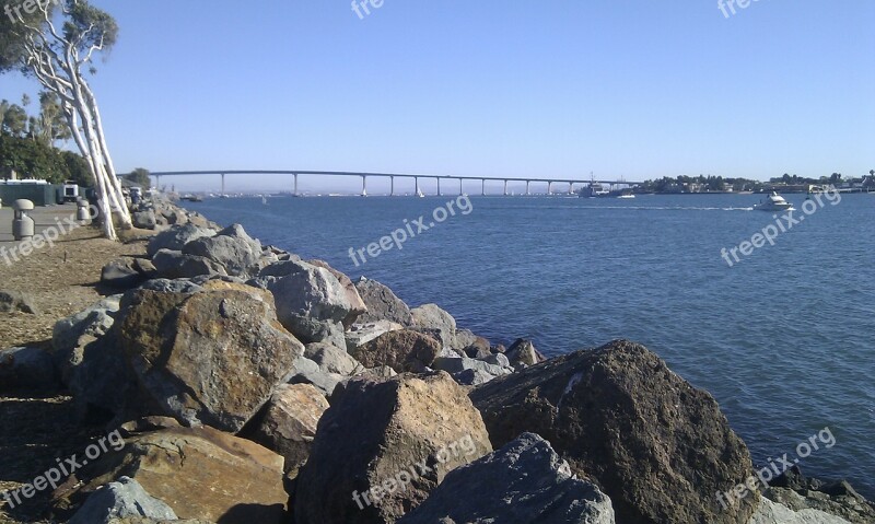 San Diego Coast California Bay Ocean