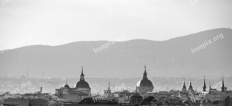 Skyline Madrid Domes Church Architecture