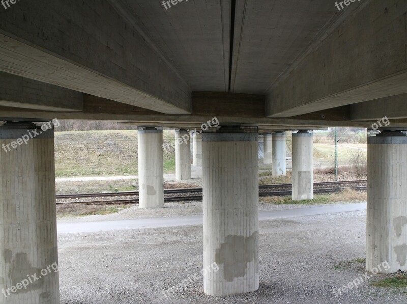 Pillar Bridge Road Construction High Bridge Bridge Piers