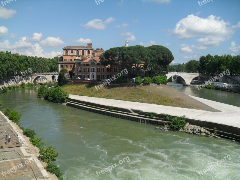 Rome Italy Fatebenefratelli Hospital Island