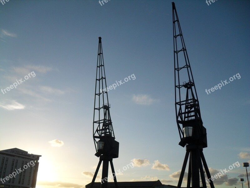 London Outside Great Britain Sky Cranes