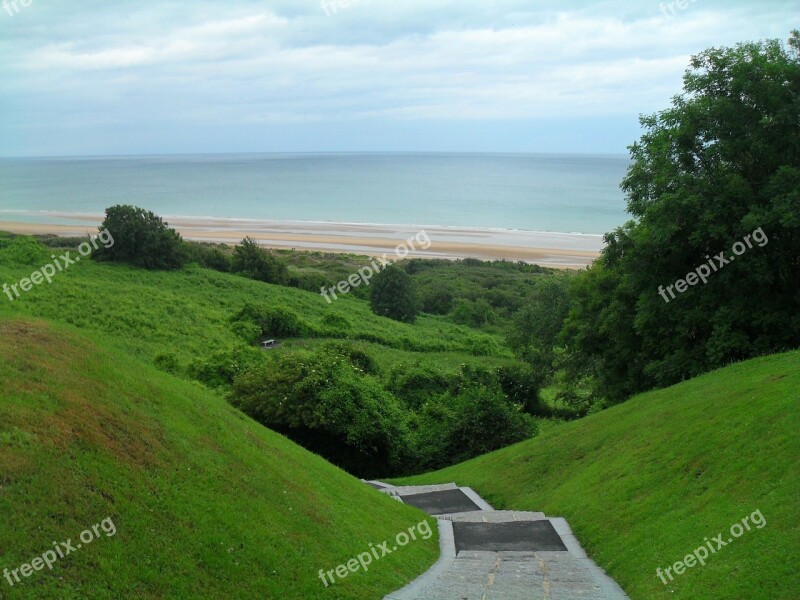 Normandy France Beach Water Scenery