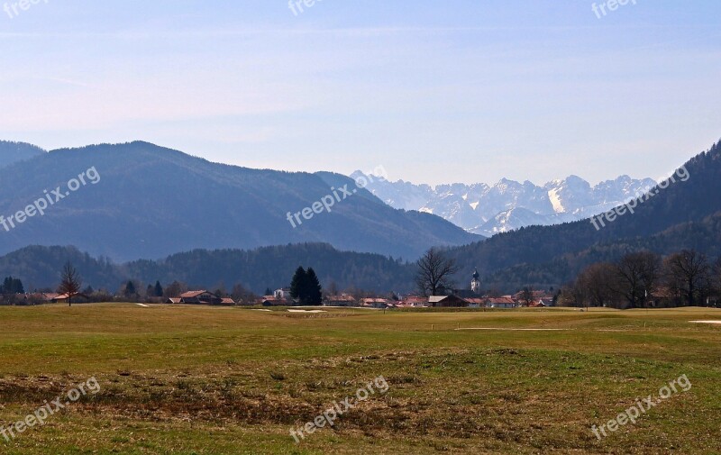 Landscape Chiemgau Mountains Village Grassau