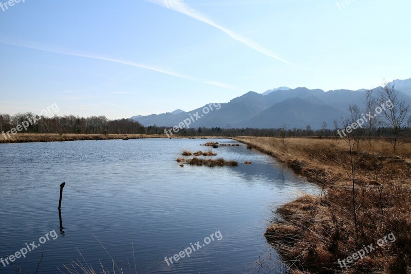 Landscape Chiemgau Bavaria Water Mountains