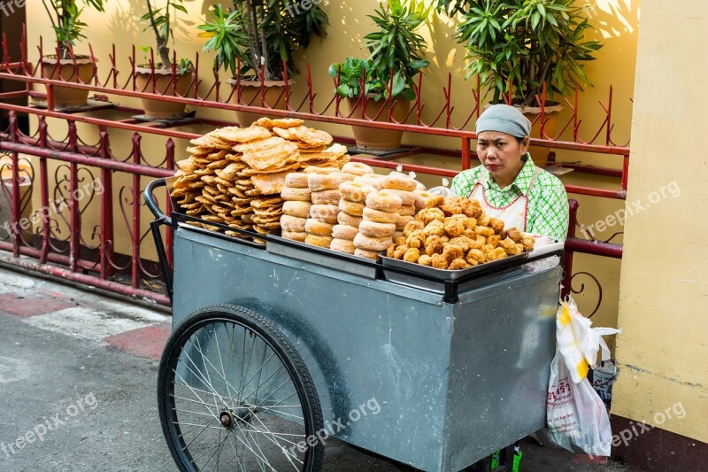 Bakery Saleswoman Warorot Market Chiang Mai North Thailand Free Photos