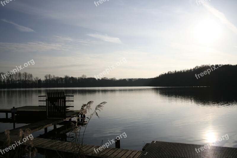 Lake Contrast Nature Landscape Sun