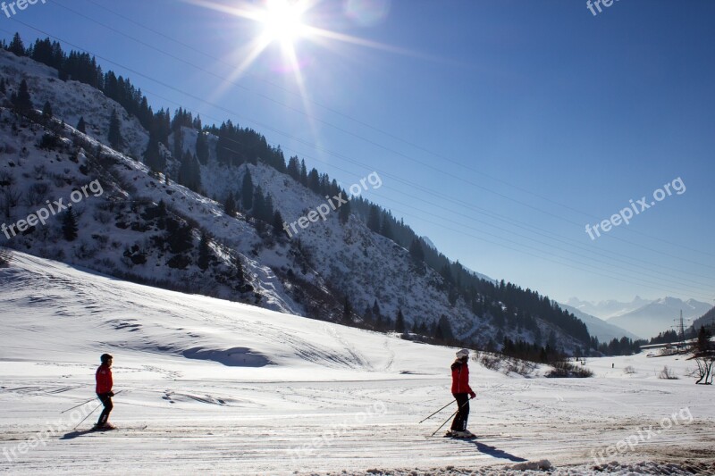 Mountains Snow Arlberg Imperial Weather Skiing