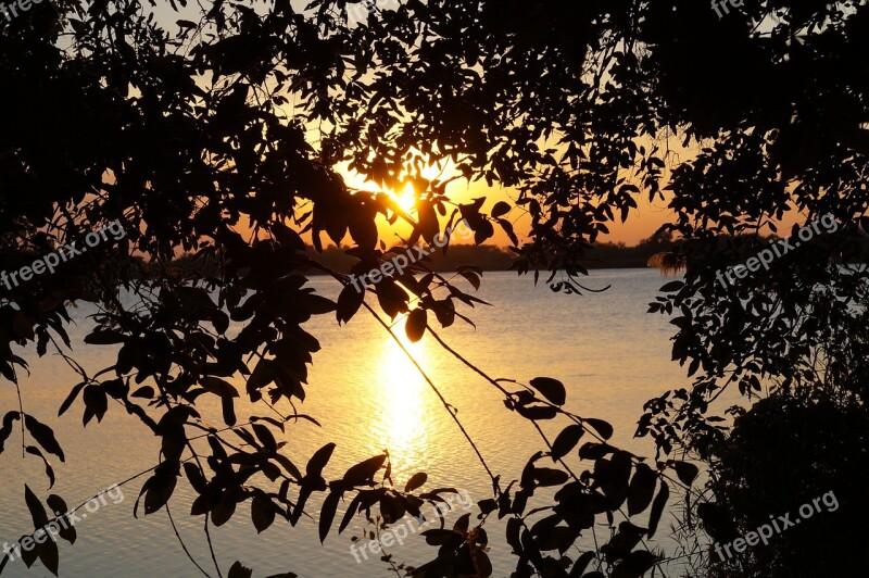 Twilight Mood Dusk Sunset Botswana