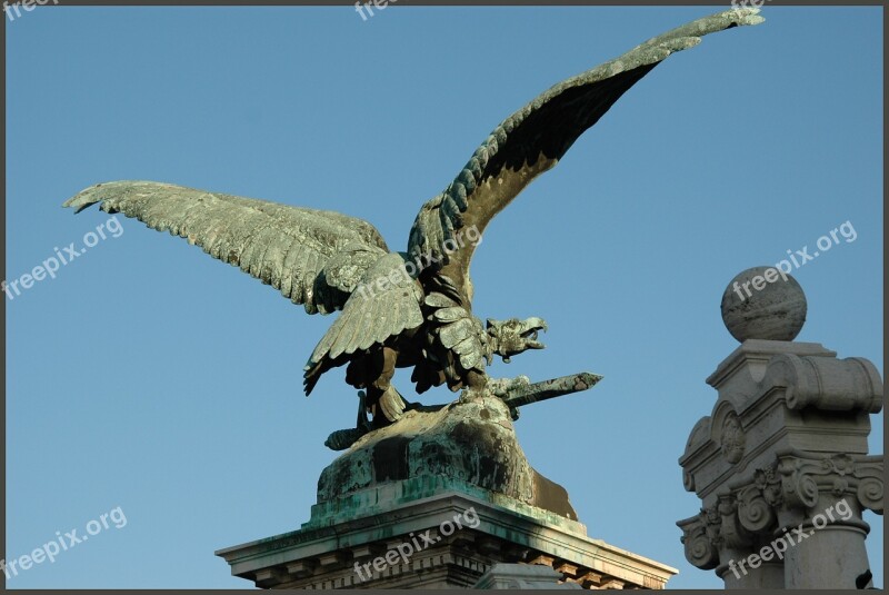 Turul Statue Buda Castle Free Photos