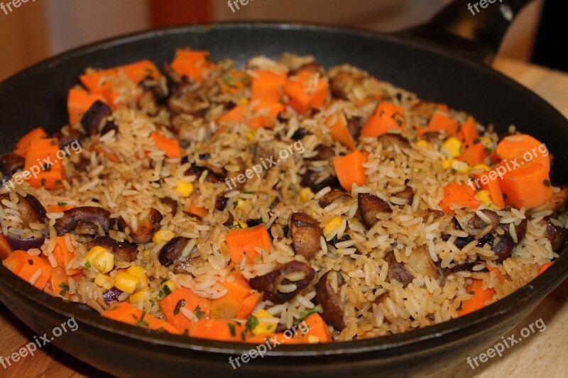 Rice Pan Carrots Eat Rice Ladle