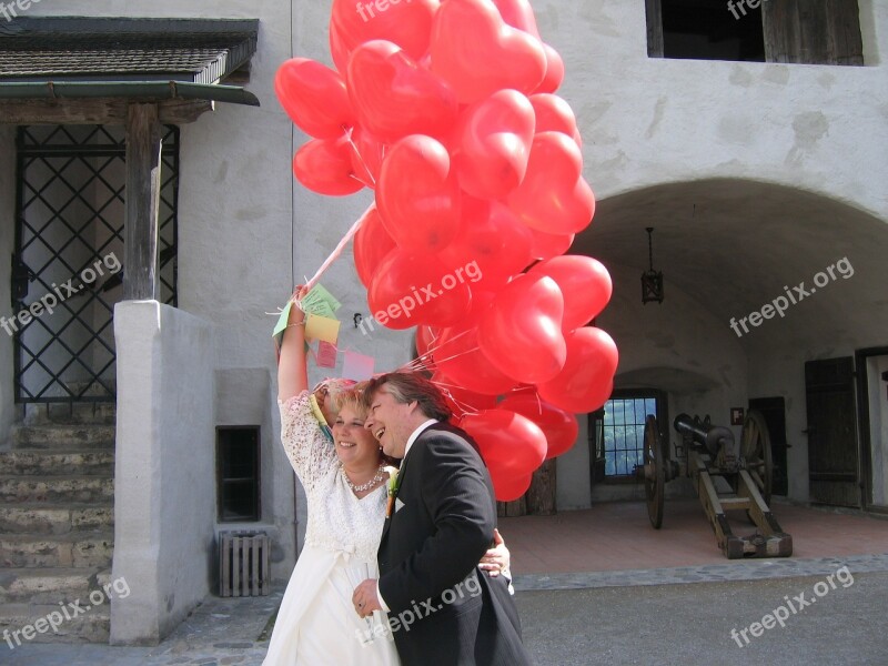 Balloon Bride And Groom Wedding Marriage Marry Castle