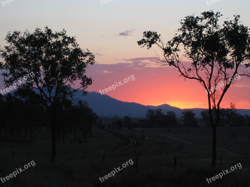 Abendstimmung Afterglow Sun Sunset Evening Sky