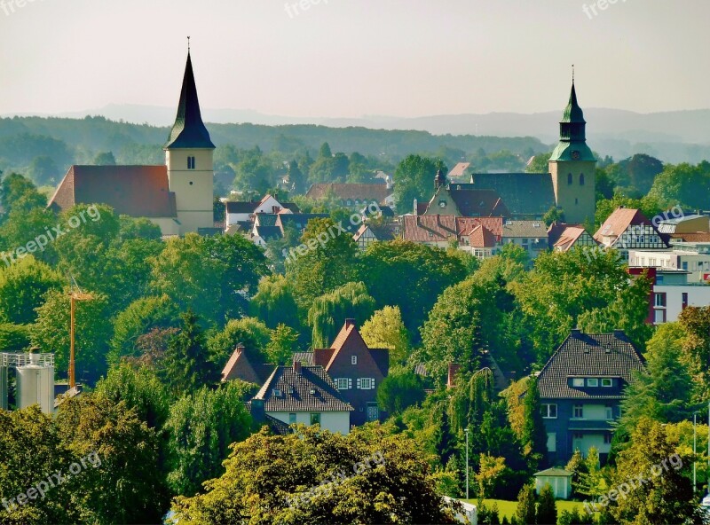 Melle Germany Village Town Mountains