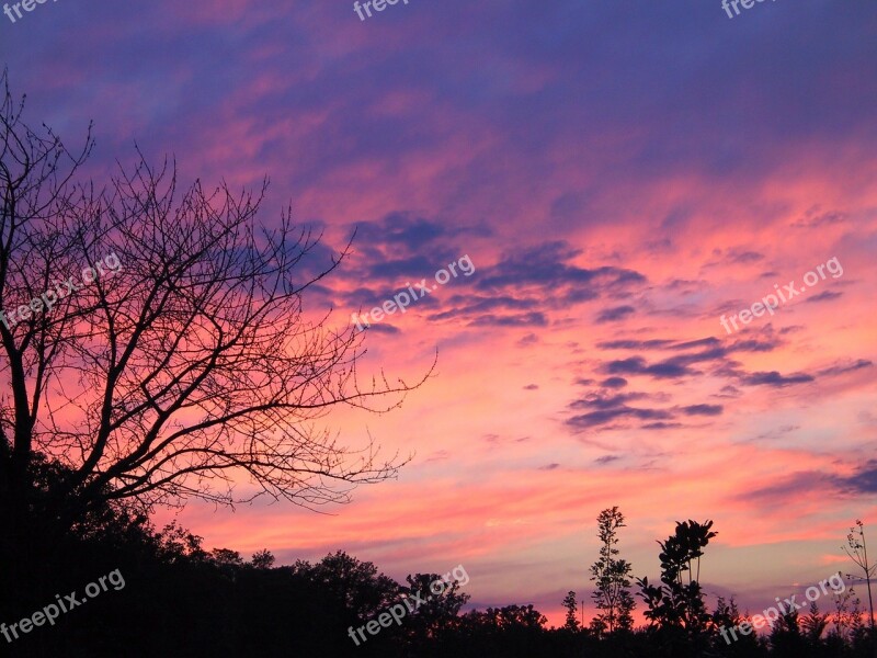 Sunset Mood Clouds Evening Sky Romance