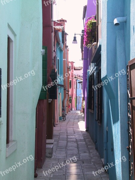 Historic Center Italy Colorful Houses Eng