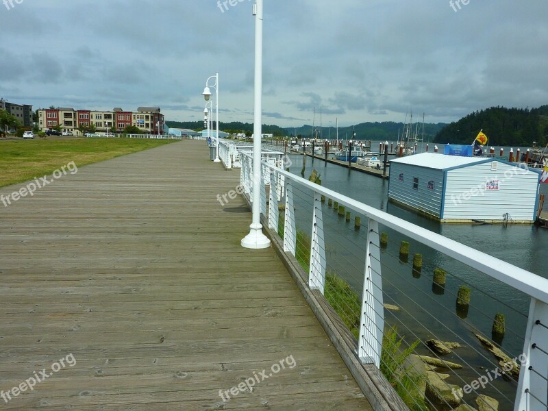 Boardwalk Pier Harbor Bay Water