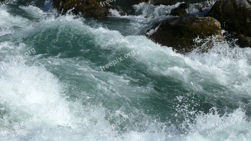 Water River Wave Force Nature