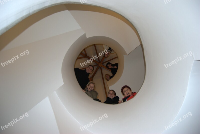 Stair Staircase Spiral Staircase People Architecture