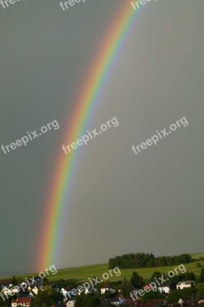 Rainbow Spectrum Farbenspiel Weather Phenomenon Natural Phenomenon