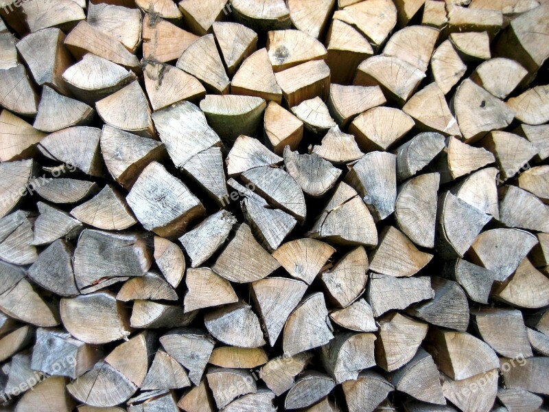 Wood Wood Pile Firewood Combs Thread Cutting Stacked