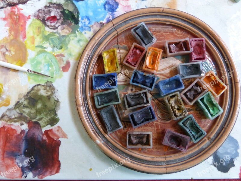 Color Watercolor Paint Colorful Art