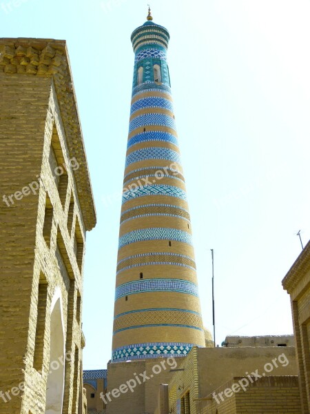 Khiva Kihva Minaret Chodja Islam Minaret Unesco World Heritage