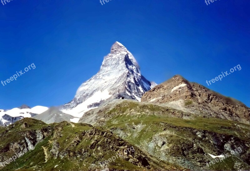 Matterhorn Zermatt Mountains Alpine Switzerland