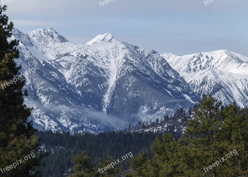 Snow Covered Mountain Pemberton British Columbia Canada