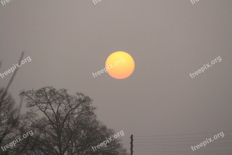 Sunrise Morning Sun Sun Landscape Fog