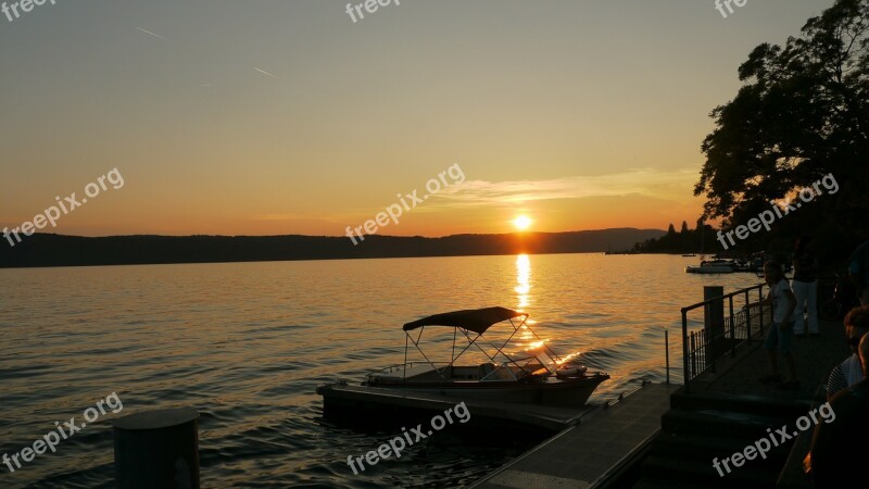 Lake Constance Lake Sunset Free Photos