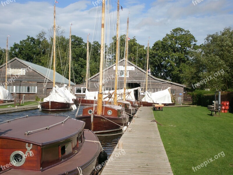 Sailing Norfolk Broads Hunter's Yard Ludham Boat Building