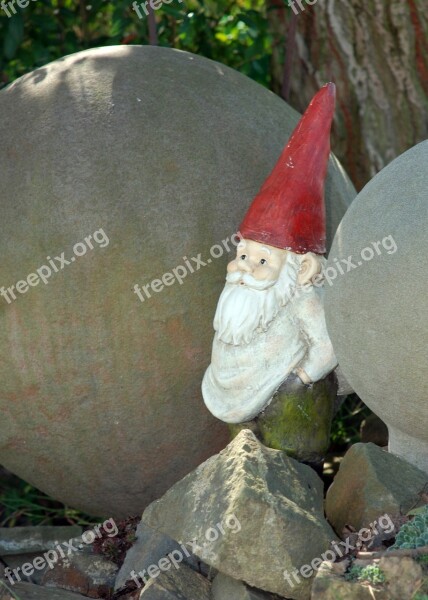 Dwarf Garden Gnome Imp Figure Stone