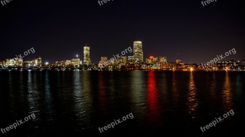 Boston Charles River Massachusetts River Skyline