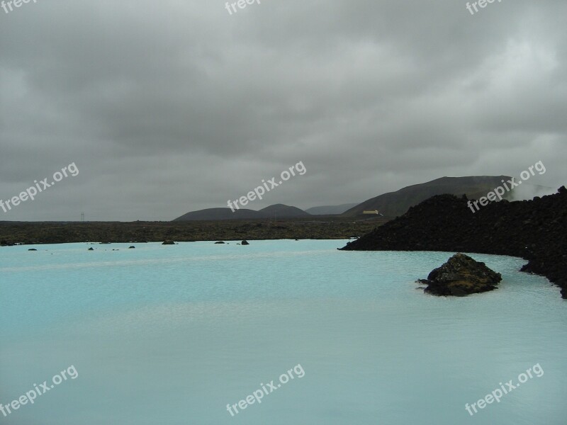 Blue Lagoon Iceland Turquoise Nature Atmospheric