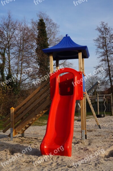 Playground Slide Tower Wood Plastic