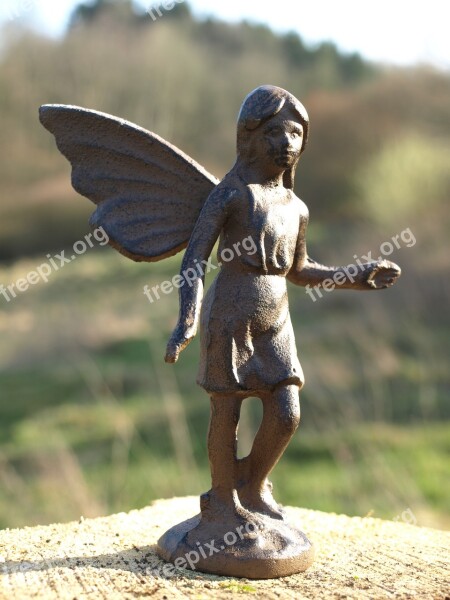 Elf Wing Figure Bronze Sculpture