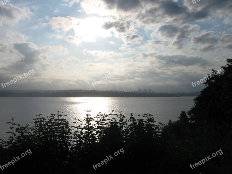 Lake Washington Sun Landscape Scenic Vista