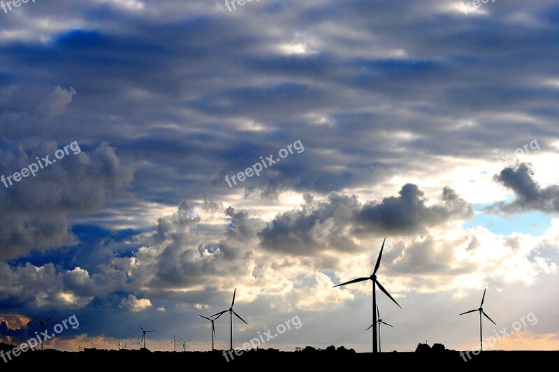 Wind Turbine Wind Energy Wind Power Electricity Production Sky