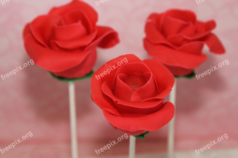 Roses Cake Pops Flower Decoration Cakes